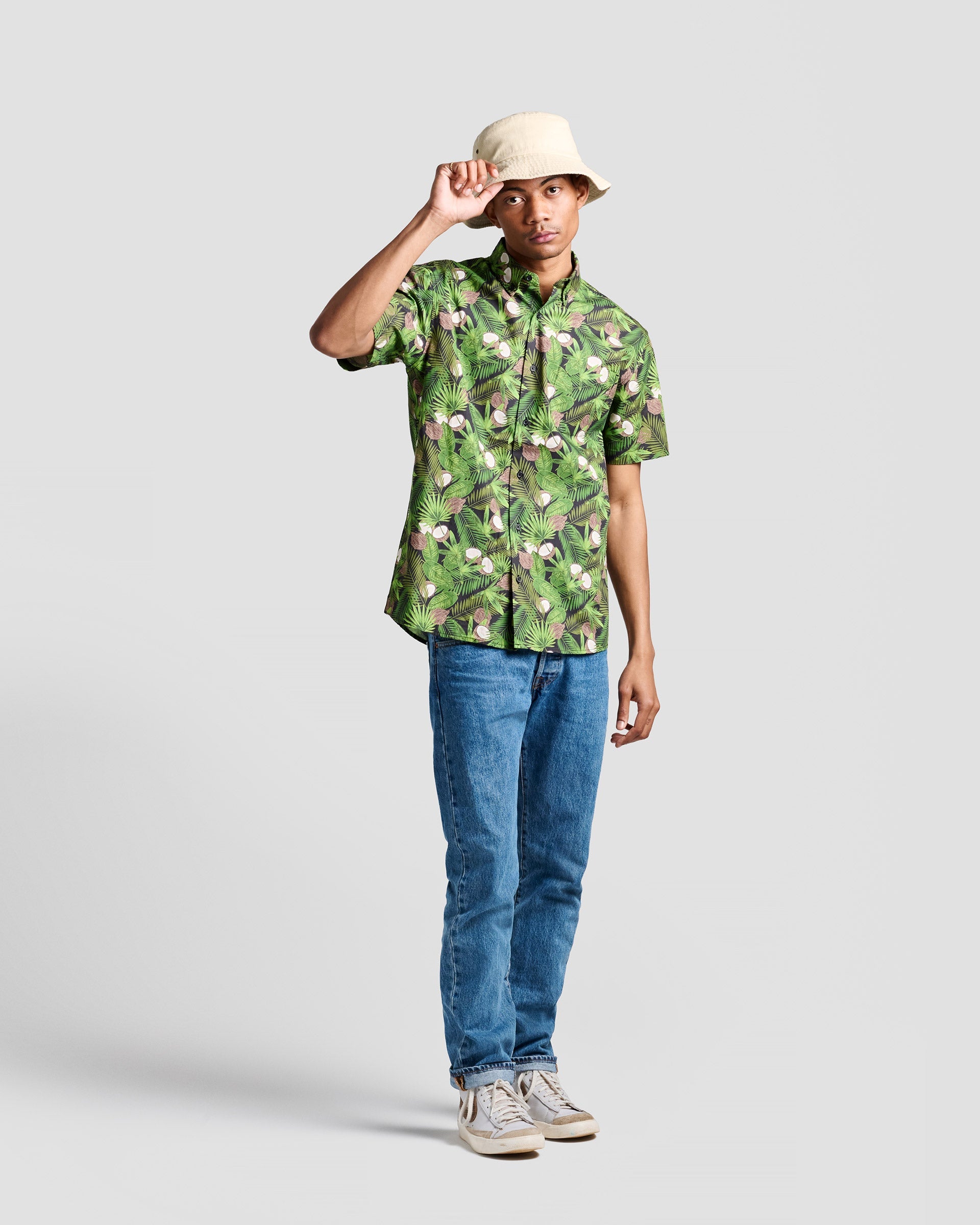 Split Coconut Print Shirt > Casual Shirt > Button Up Shirt