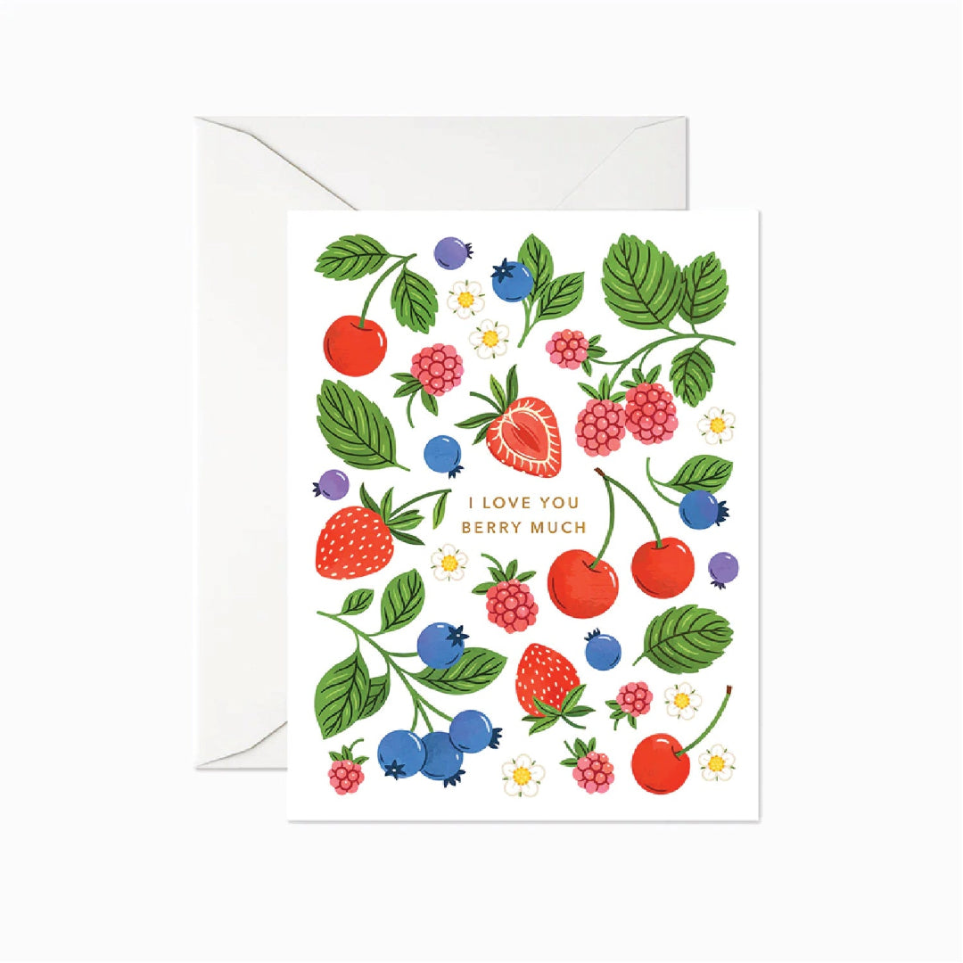 I Love You Berry Much Card by Linden Paper Co.