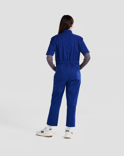 Women's Deep Blue Twill Jumpsuit