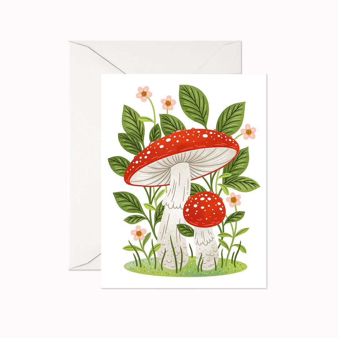 Fly Agaric Mushrooms Card by Linden Paper Co.