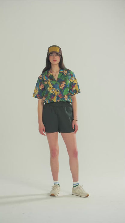 Women's Khaki Green Twill Shorts