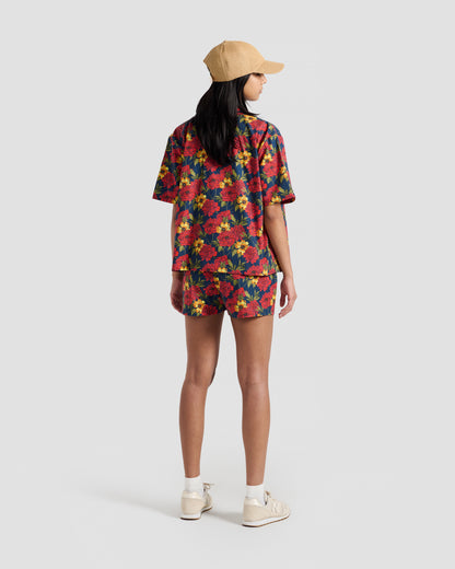 Women's Wild Peonies Print Camp Shirt