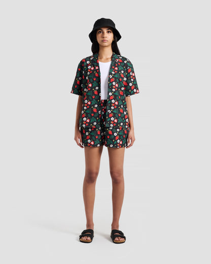 Women's Strawberry Fields Print Camp Shirt