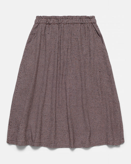 Women's Elfin Micro Flannel Plaid Midi Pocket Skirt