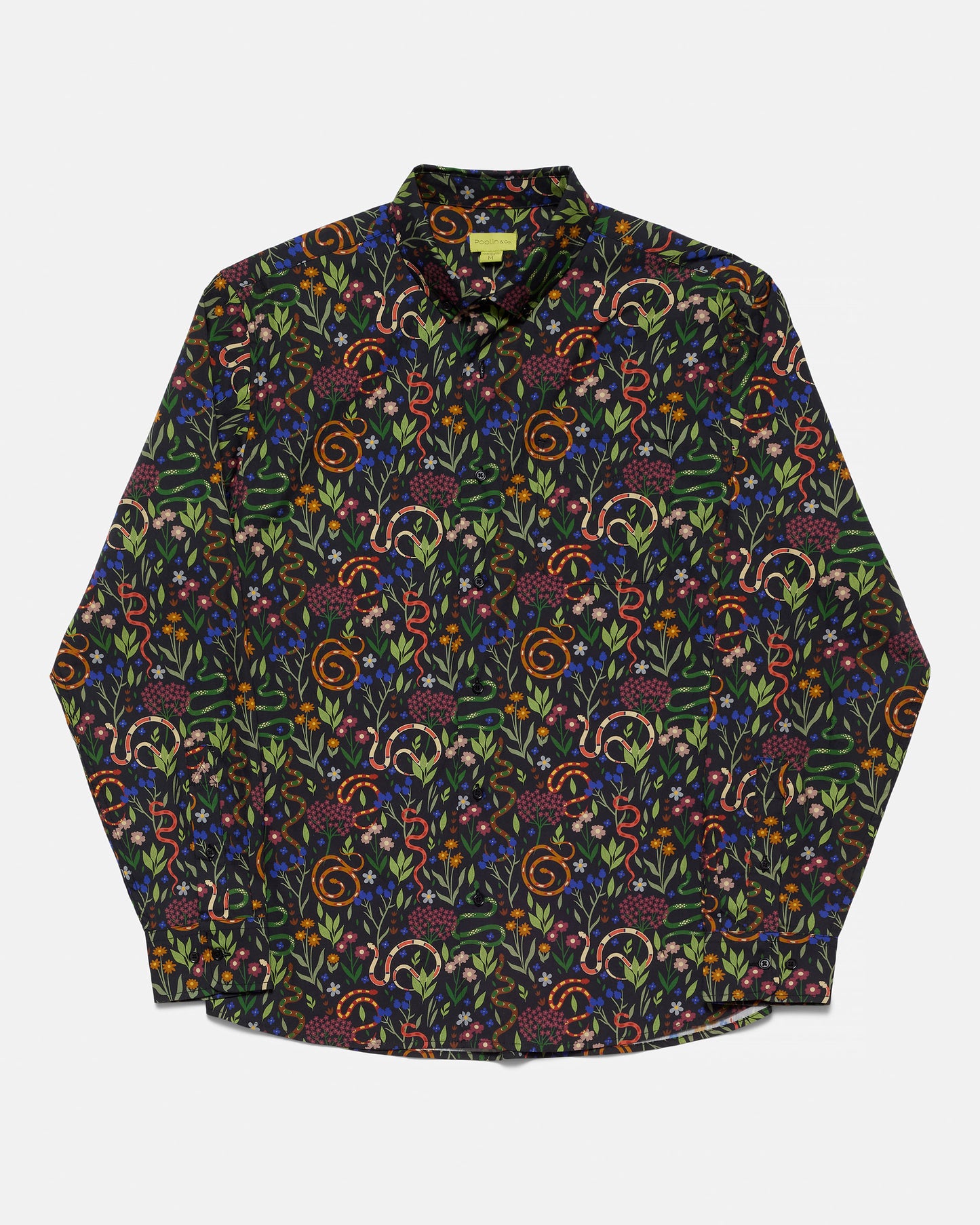 Snakes And Flowers Print Shirt